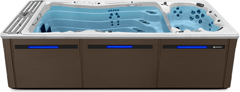 A Michael Phelps Signature Series swim spa by MasterSpas.