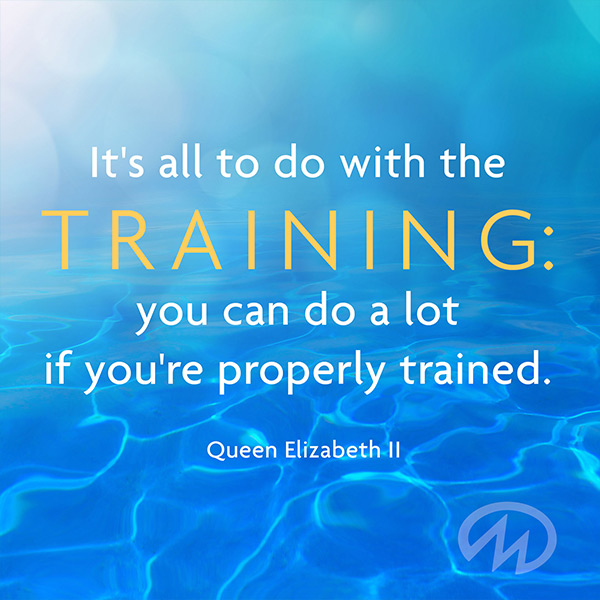 It's all to do with the training: you can do a lot if you're properly trained.