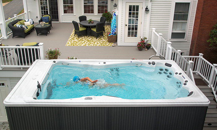 train for your triathlon in a michael phelps signature swim spa